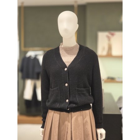 스팡클브이넥니트가디건