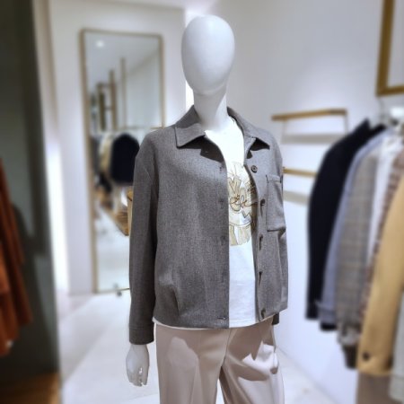 울캐시핀턱블라우스