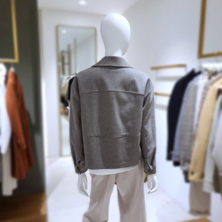 울캐시핀턱블라우스