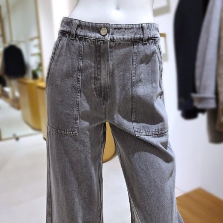 와이드스트레이트그레이데님팬츠