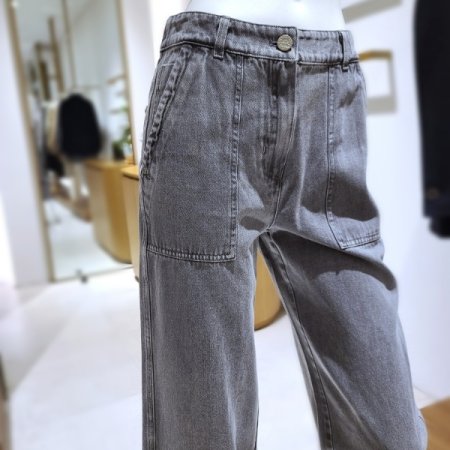 와이드스트레이트그레이데님팬츠