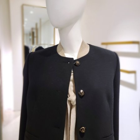 라운드넥숏자켓