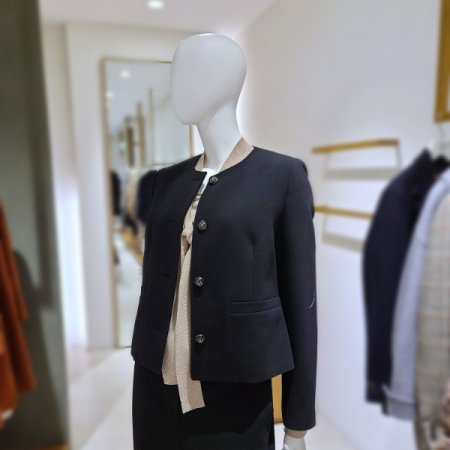 라운드넥숏자켓