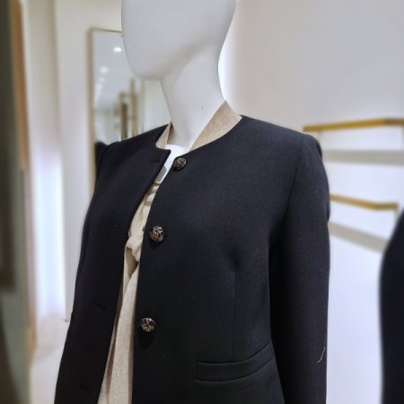 라운드넥숏자켓