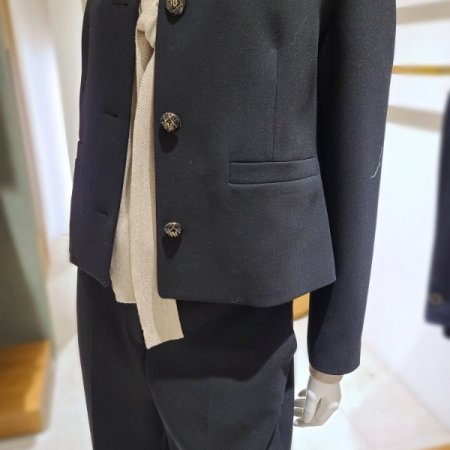 라운드넥숏자켓