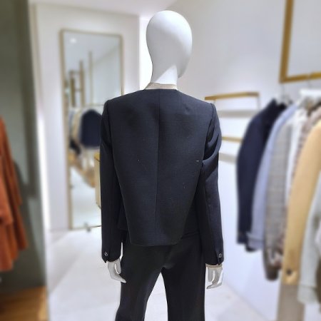 라운드넥숏자켓