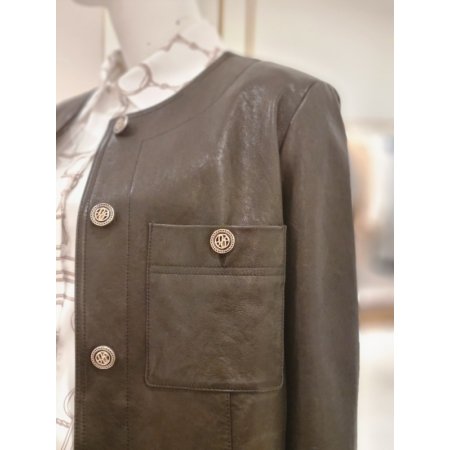 노카라단추양가죽자켓