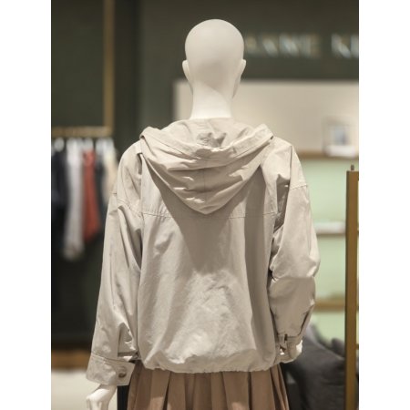 레더포켓후드점퍼