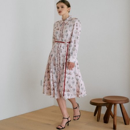 프린팅플리츠 원피스