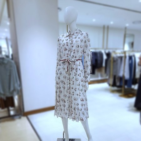 프린팅플리츠 원피스