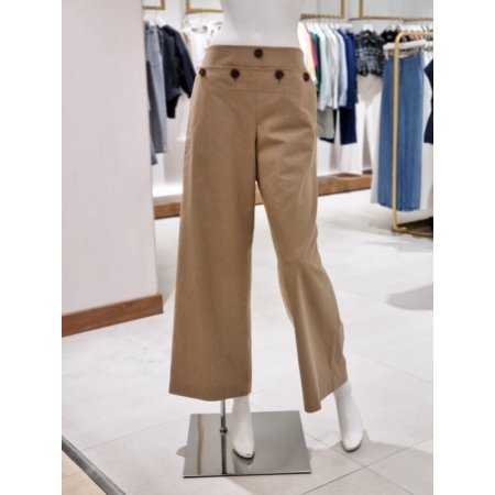 단추장식와이드팬츠