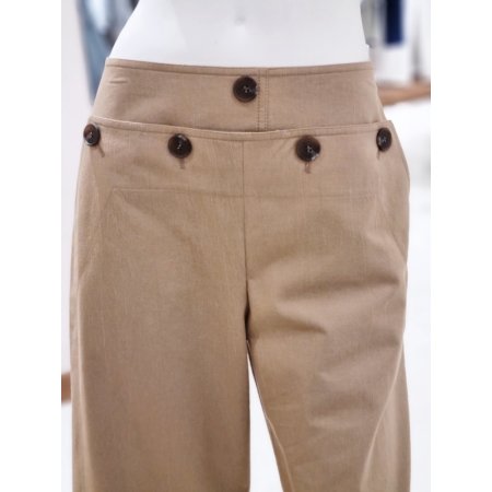 단추장식와이드팬츠