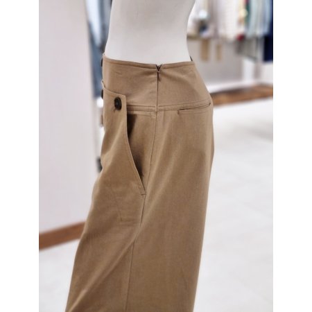 단추장식와이드팬츠