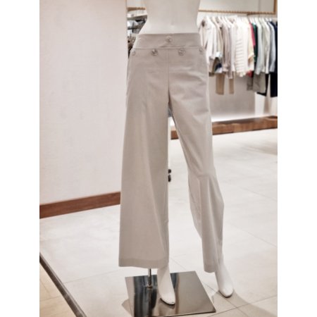 단추장식와이드팬츠