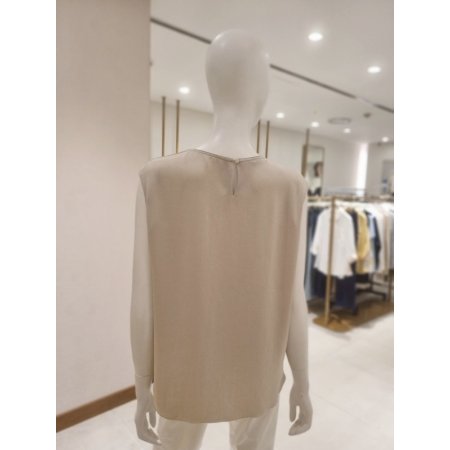 비쥬장식V넥블라우스