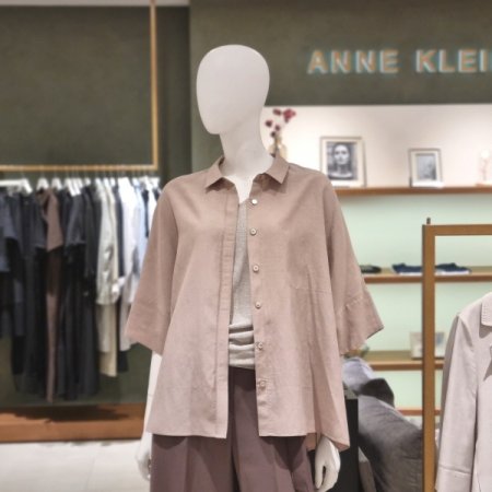 린넨혼방돌먼핏블라우스