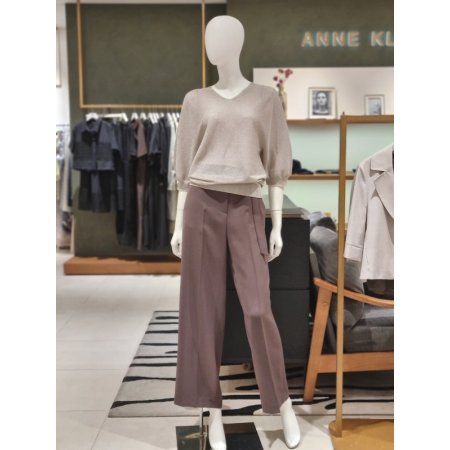 V넥펄사혼방니트