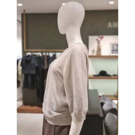 V넥펄사혼방니트