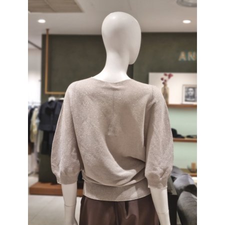 V넥펄사혼방니트