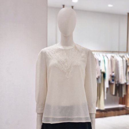 레이스장식블라우스