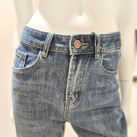 스판 부츠컷 워싱 데님 팬츠