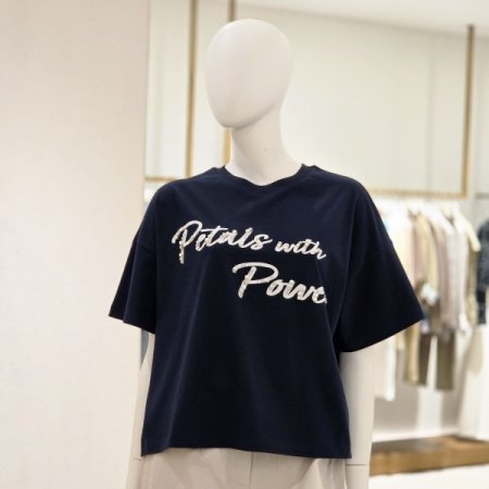 진주장식프린트티셔츠