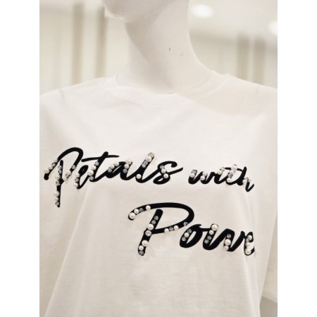 진주장식프린트티셔츠