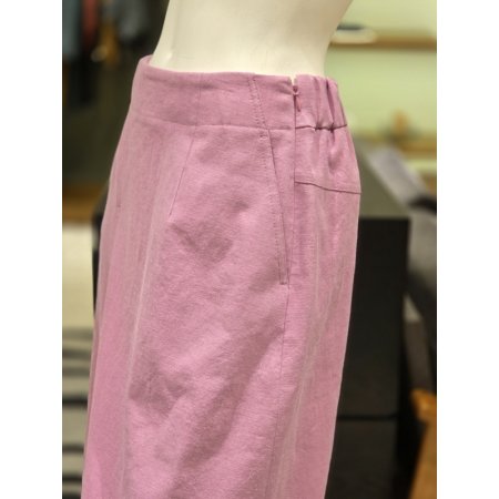 원턱 린넨혼방스커트