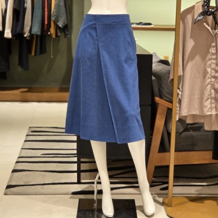 원턱 린넨혼방스커트