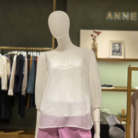 시스루쉬폰블라우스