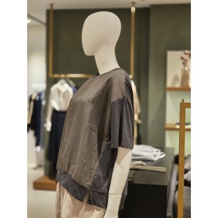 린넨배색티셔츠