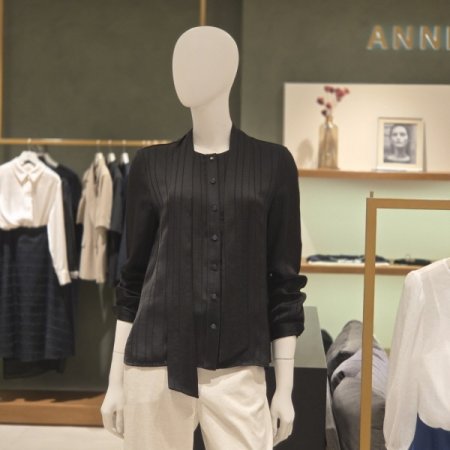 스카프탈부착블라우스