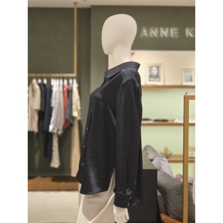 새틴 카라블라우스