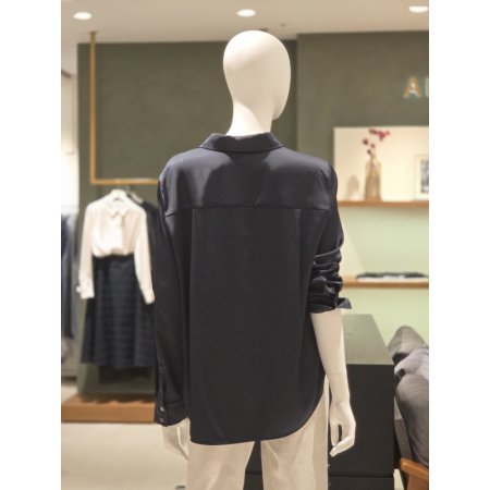 새틴 카라블라우스