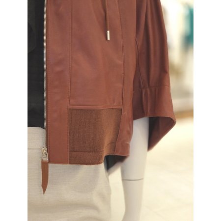 후드 루즈핏 양가죽