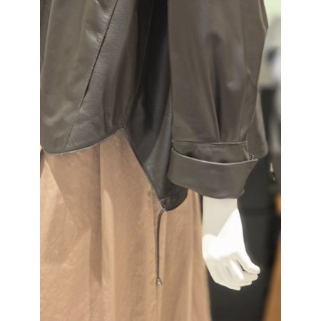 후드 탈부착 양가죽자켓