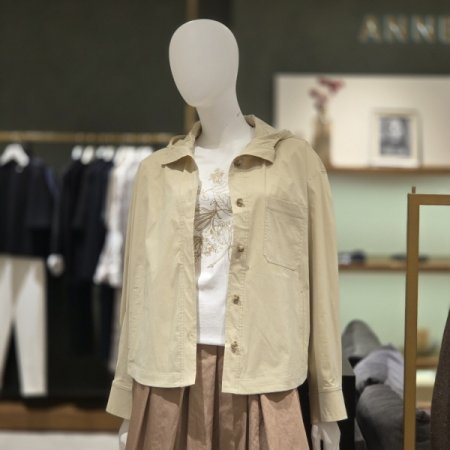 루즈핏 후드블라우스