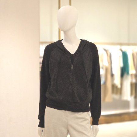 매탈 후드가디건