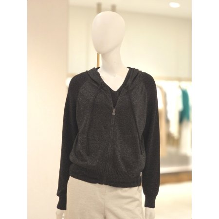 매탈 후드가디건