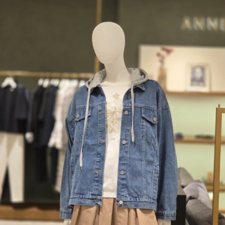 후드탈부착데님자켓