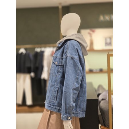 후드탈부착데님자켓