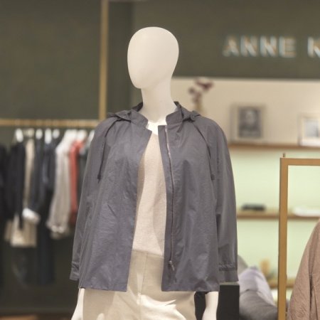 스트링장식후드점퍼