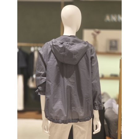 스트링장식후드점퍼