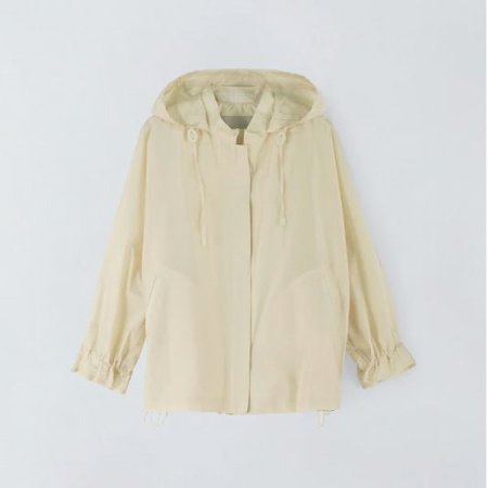 스트링장식후드점퍼