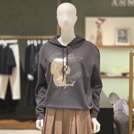 후드 프린트 티셔츠