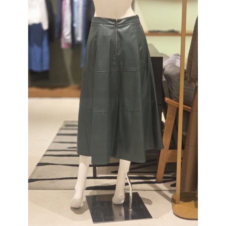 인조가죽A라인스커트