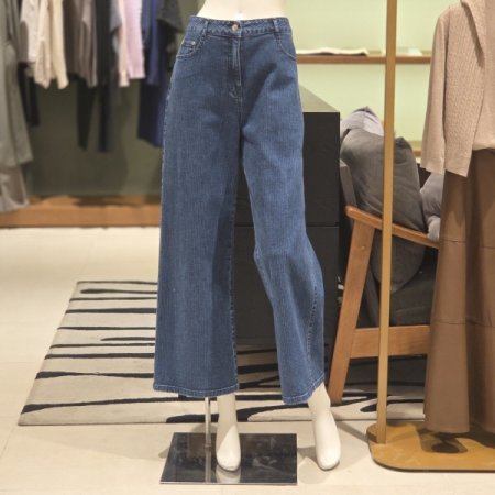 스트라이프 와이드데님팬츠