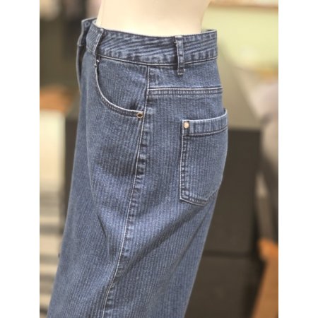 스트라이프 와이드데님팬츠