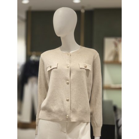 금장단추 라운드가디건