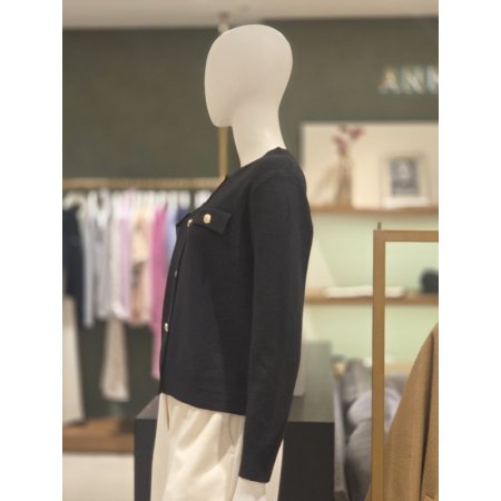 금장단추 라운드가디건